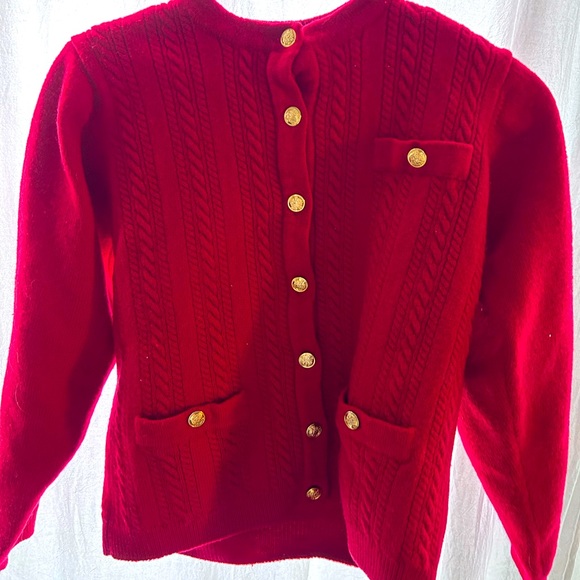 Vintage Red Talbots Sweater Medium - Picture 2 of 4